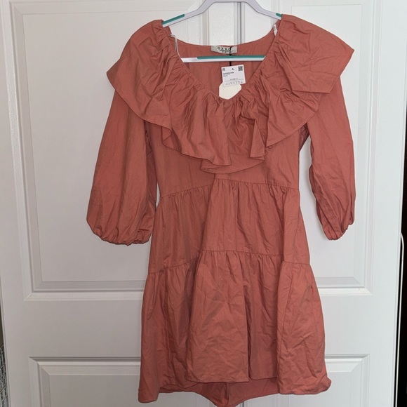 OXXO Pink Ruffle Dress (M) - Picture 1 of 3